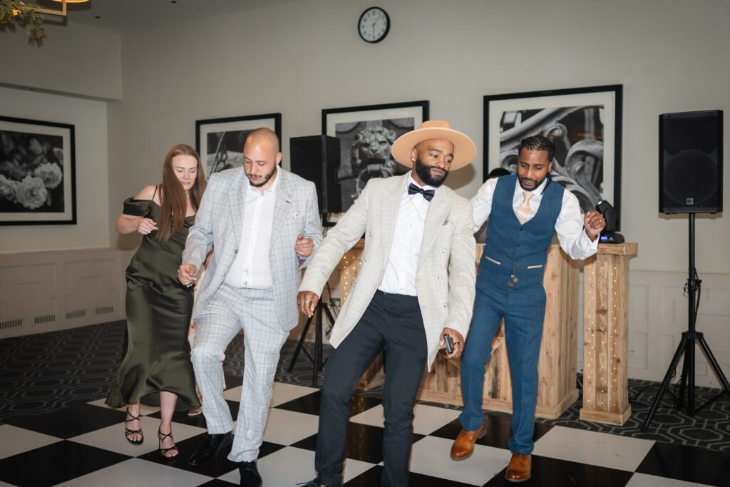 People dancing at a wedding