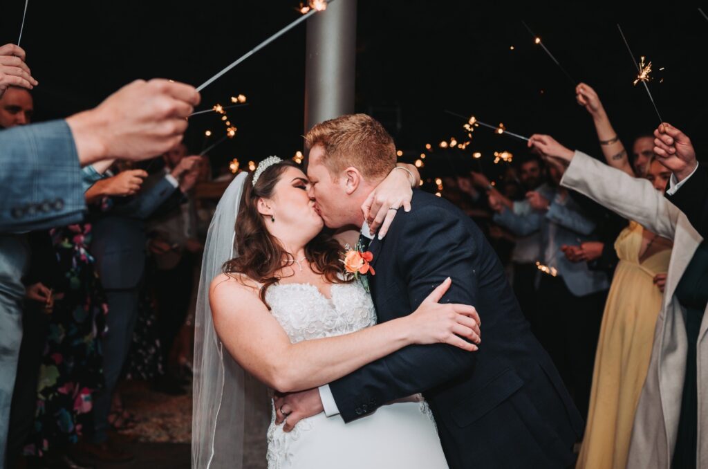 Wedding couple in London having their first dance